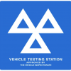 Vehicle MoT testing station sign